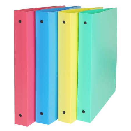 C-LINE PRODUCTS 3Ring Poly Binder, 1 Inch Capacity Color May Vary Set of 24 Binders, 24PK 31710-DS